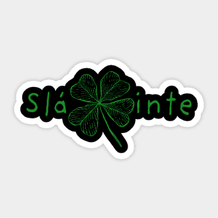 Slainte Shamrock Sticker